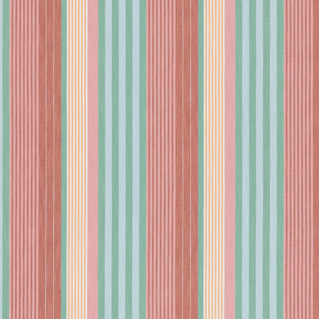 Thibaut Fabric Esprit Stripe Pool and Spice W81701  Fabric U.S.A </p><p>Repeat: H: 14 in (35.56 cm), V: 0 (0.00 cm) 54 in  (137.16 cm) - My Fabric Connection -