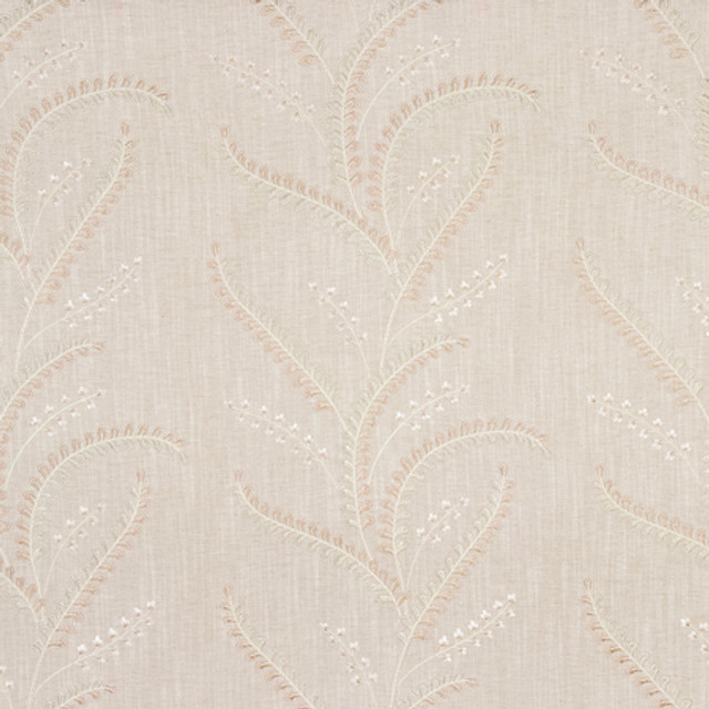 Carole Fabric New Traditions Tea Earthbound Base: 82% Polyester, 11% Cotton, 7% Linen Embr: 50% Cotton, 50% Viscose N/A 12 5/8" V, 13 3/8" H 52" - My Fabric Connection -