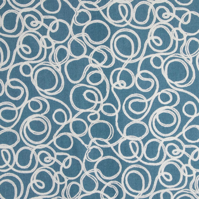 Carole Fabric Lost And Found Dream Blue Making Waves 100% Polyester 50,000 Wyzenbeek Double Rubs 18 1/4" V, 18" H 54" - My Fabric Connection -