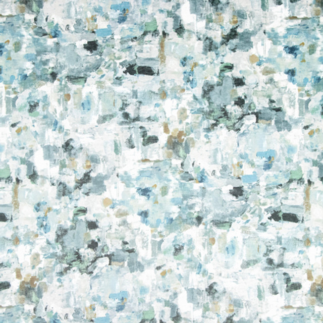 Carole Fabric Your Vision Silver Making Waves 100% Polyester 50,000 Wyzenbeek Double Rubs 27" V, 13 5/8" H HD 54" - My Fabric Connection -