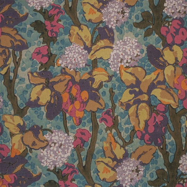 Greenhouse Fabric S7277 Cyan - 55% Linen, 45% Cotton Spain 51000 27" H, 22" V 54" - My Fabric Connection -