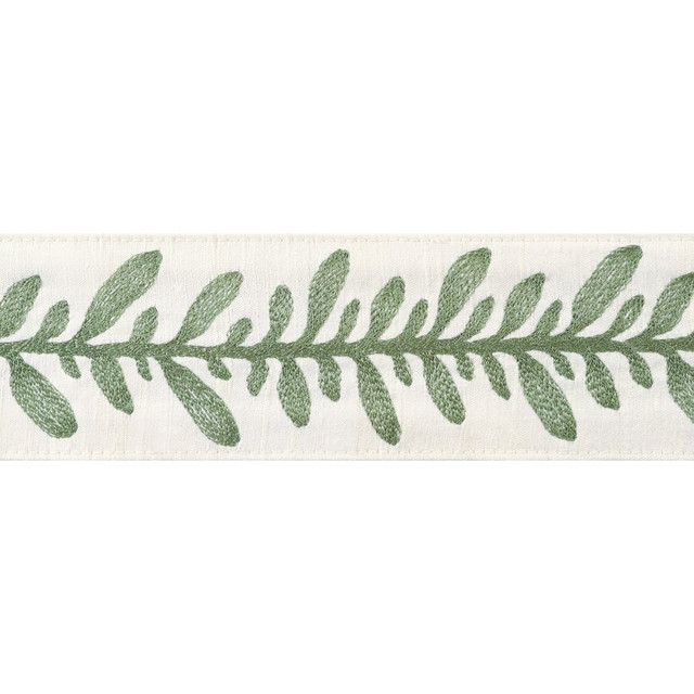 Thibaut Trim Calathea Tape Juniper AE12322 Trim 90% Silk, 10% Viscose U.S.A </p><p>Repeat: H: , V: 2.75 in (6.99 cm) - My Fabric Connection - Thibaut Trim Calathea Tape Juniper AE12322 Trim 90% Silk, 10% Viscose U.S.A </p><p>Repeat: H: , V: 2.75 in (6.99 cm) - My Fabric Connection -