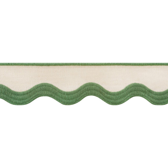 Thibaut Trim Wave Tape Kelly on Linen E12337 Trim 90% Linen, 10% Polyester U.S.A </p><p>Repeat: H: , V: 2.12 in (5.38 cm) - My Fabric Connection - Thibaut Trim Wave Tape Kelly on Linen E12337 Trim 90% Linen, 10% Polyester U.S.A </p><p>Repeat: H: , V: 2.12 in (5.38 cm) - My Fabric Connection -