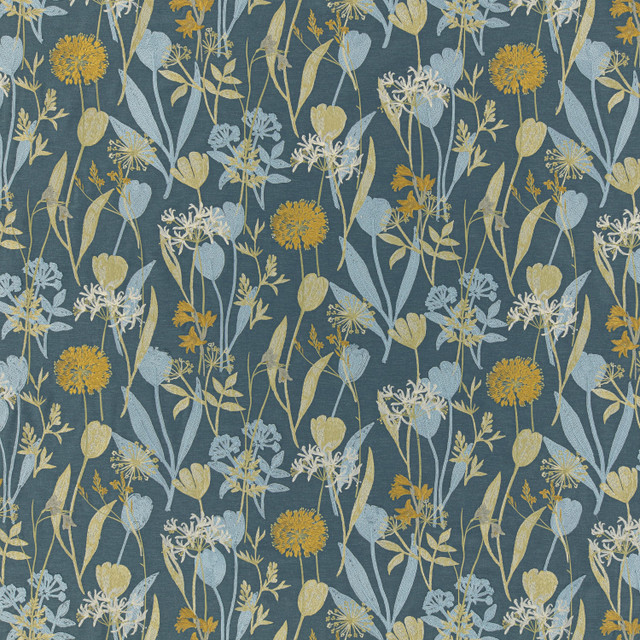 Marcus William Fabric Ambler 2 Bluebird Fabric 73%Pol 27%Cot %Vemb India </p><p>Repeat: H: 25.125, V: 13.5 51 in - My Fabric Connection -