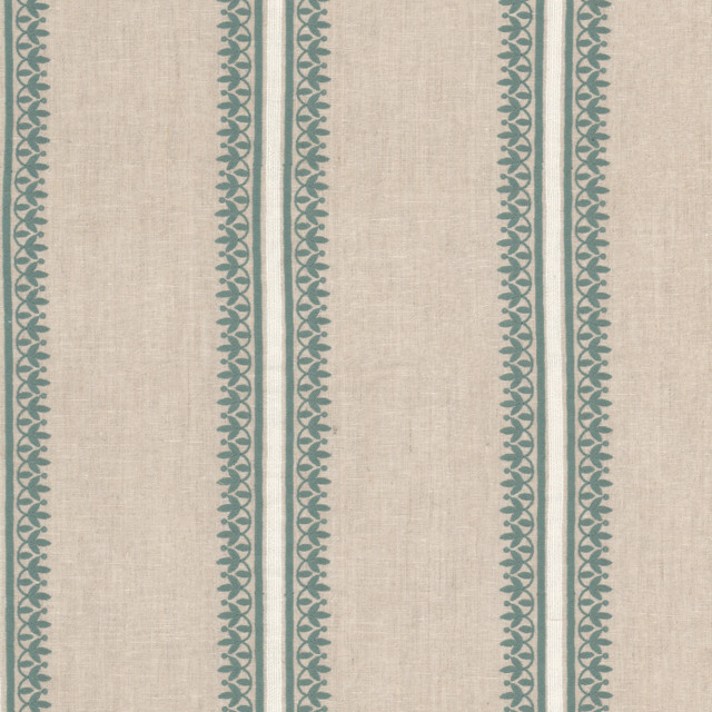 Stout Fabric Rehoboth 3 Mineral Fabric 100%Lin %Pemb India </p><p>Repeat: H: 7, V: 3 52 in - My Fabric Connection -