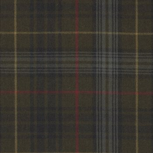 Ralph Lauren Fabric FRL5153-01 Breacon Plaid Dark Olive  2 3/8 Yards