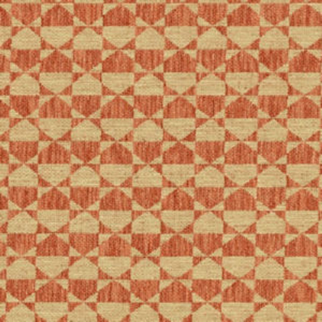 Norbar Fabric Arliss Terracotta 204 PANAMA 81% POLYESTER - 19% COTTON INDIA 2 1/2"V - 2"H 54" - My Fabric Connection -