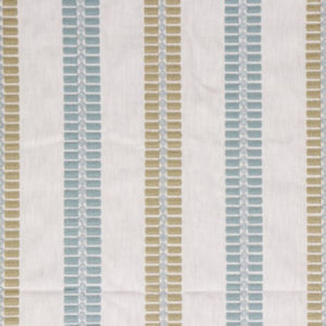 Norbar Fabric Bounty Aquamarine PRISM SEAVIEW 52% POLYESTER - 48% COTTON INDIA 1/2"V - 6 3/4"H 54 - My Fabric Connection -