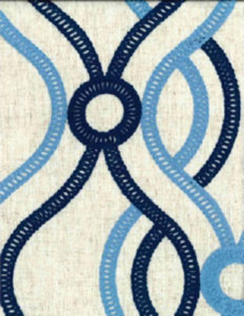 Norbar Fabric Miley Sapphire PRISM SEAVIEW 50% POLYESTER - 40% COTTON CHINA 11 3/4"V 9 1/2"H 53 - My Fabric Connection -