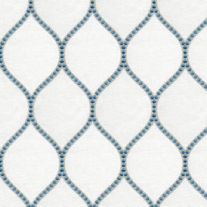 Norbar Fabric Sumac Ivory Ocean PRISM SEAVIEW 52% COTTON - 26% RAYON INDIA 7 1/4" - 4 3/8" 52 - My Fabric Connection -