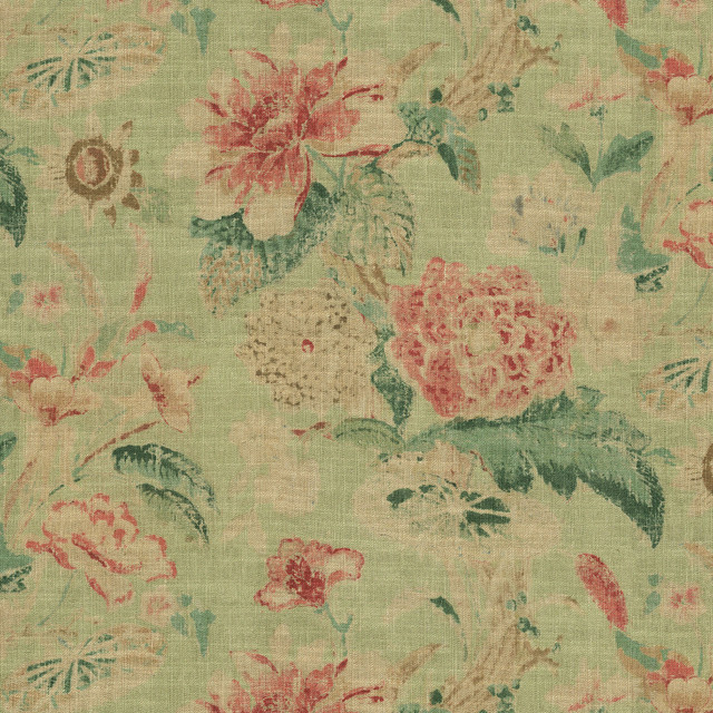 PK Lifestyles Fabric Floral Offerings Peridot 472661 History Retold VIII 75% Cotton, 25% Linen Pakistan 51000 H: 27, V: 25.25 54 - My Fabric Connection - PK Lifestyles Fabric Floral Offerings Peridot 472661 History Retold VIII 75% Cotton, 25% Linen Pakistan 51000 H: 27, V: 25.25 54 - My Fabric Connection -