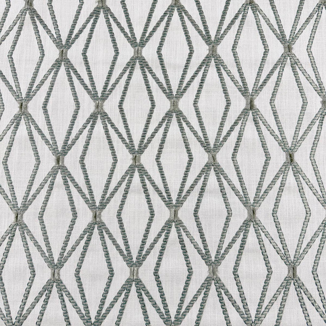 Magnolia Fabric Rhombony Jadite - 70% Viscose, 30% Linen, Emb 100% Viscose India 51000 Horizontal: 4.375 and Vertical: 6.375 54 - My Fabric Connection -