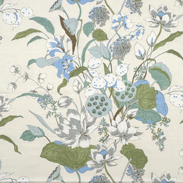 Magnolia Fabric Waverly Jade - 55% Linen, 45% Cotton Spain 51000 Horizontal: 27 and Vertical: 27 54 - My Fabric Connection -