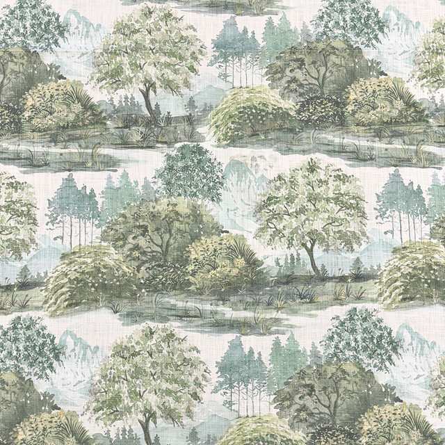 Magnolia Fabric Hutton Bluegreen - 100% Cotton India 10000 Horizontal: 27.5 and Vertical: 26.5 54 - My Fabric Connection -