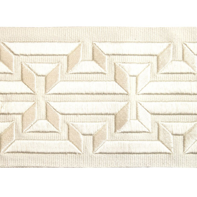 RM CoCo Trim BD132 Border 4" White Cap Creative Threads IV 100% Cotton Base 100% Rayon Embroidery See Sample 0 Horizontal: 4 and Vertical: 2.5 4 - My Fabric Connection -