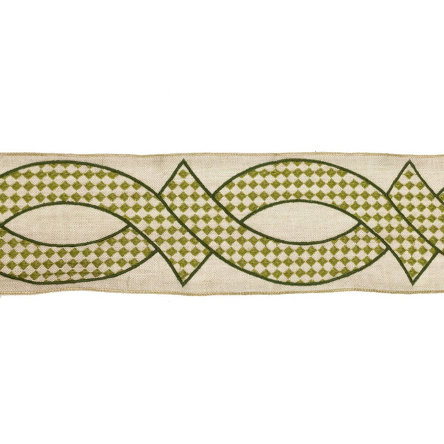 RM CoCo Trim BD114 5" Border Basil Artisano Collection Trim Book Base: 100% Linen Embroidery: 100% Polyester See Sample 0 Horizontal: 5 and Vertical: 7.85 5 - My Fabric Connection -