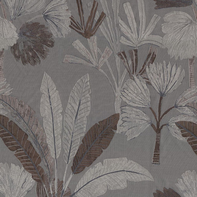 RM CoCo Fabric Palm Garden Sable Gemstones II Tahitian Gray Pearl to Onyx 59% Polyester 41% Viscose See Sample 0 Horizontal: 26.18 and Vertical: 31.5 54 - My Fabric Connection -