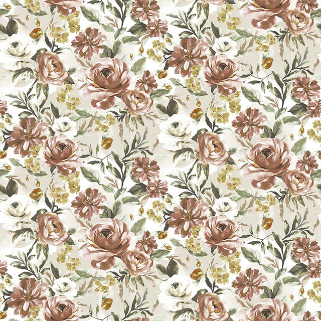 RM CoCo Fabric Kew Garden Sandalwood Suitemates 100% Polyester See Sample 0 Horizontal: 23.5 and Vertical: 55 55 - My Fabric Connection -