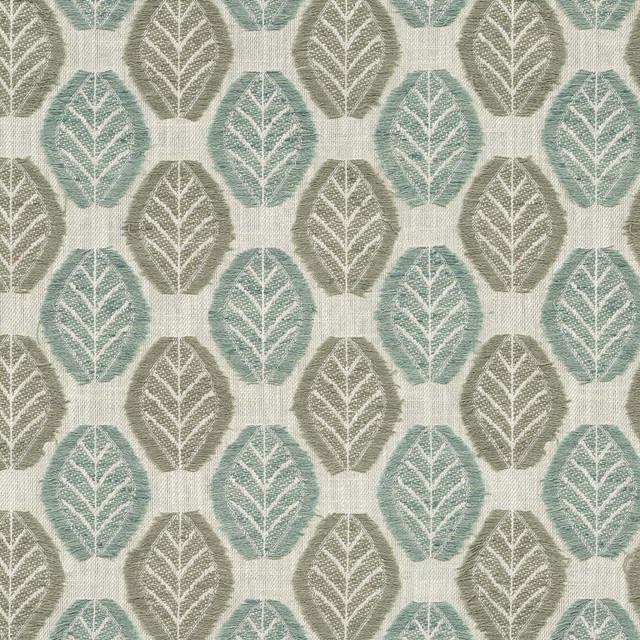 RM CoCo Fabric Lucky Leaf Glacier Suitemates 57% Polyester 43% Cotton See Sample 30000 Horizontal: 3.38 and Vertical: 3.75 55 - My Fabric Connection -