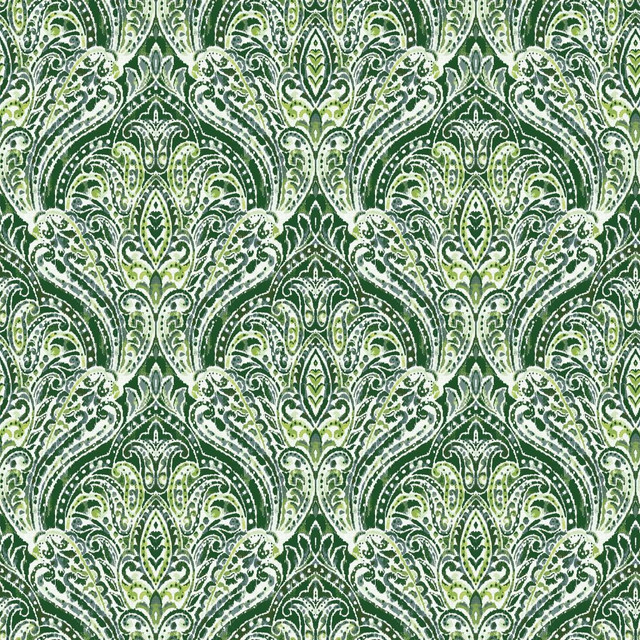 RM CoCo Fabric Marrakech Damask Emerald Painter's Palette Cerulean Blue to Viridian Green See Sample 0 Horizontal: 13.5 and Vertical: 13.5 0 - My Fabric Connection -
