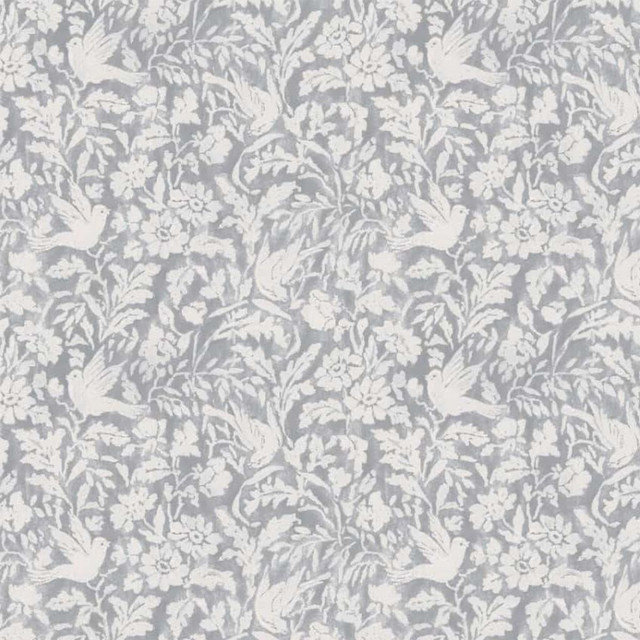 RM CoCo Fabric Birdwatcher Blue Mist Painter's Palette Titanium White To Lamp Black 100% Cotton See Sample 6000 Horizontal: 13.5 and Vertical: 12.25 54 - My Fabric Connection -