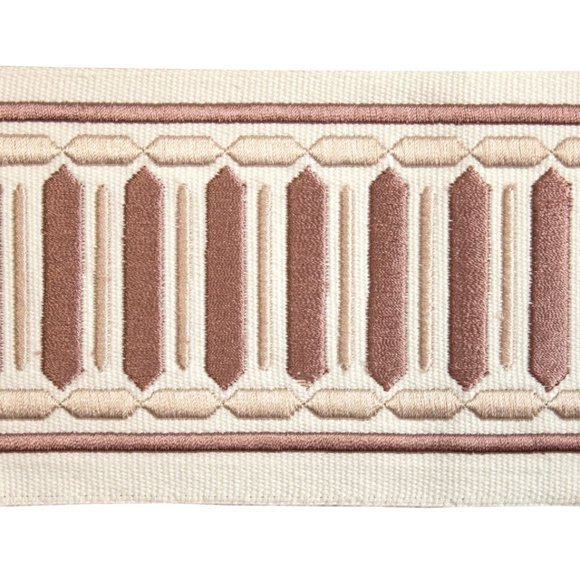 RM CoCo Trim BD122 Border 4" Rose Quartz Creative Threads III 100% Cotton Base 100% Rayon Embroidery See Sample 0 Horizontal: 4 and Vertical: 0.75 4 - My Fabric Connection -