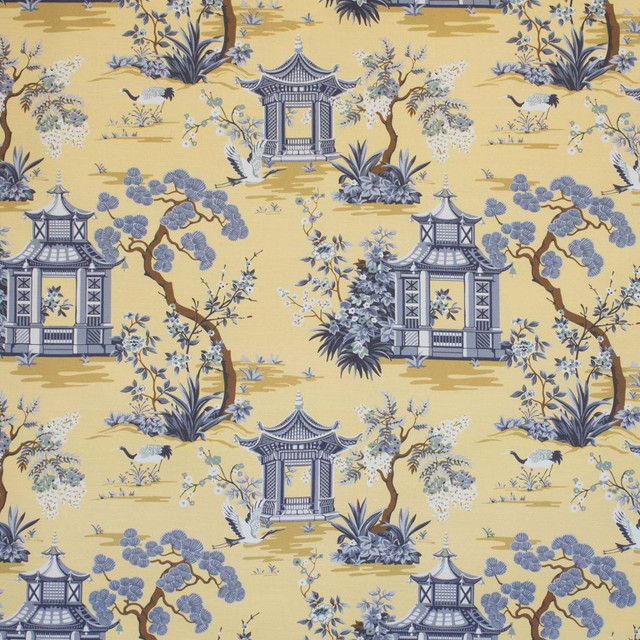 RM CoCo Fabric Imperial Summer Forsythia Painter's Palette Titanium White To Lamp Black 100% Cotton See Sample 80000 Horizontal: 18 and Vertical: 16.75 56 - My Fabric Connection -