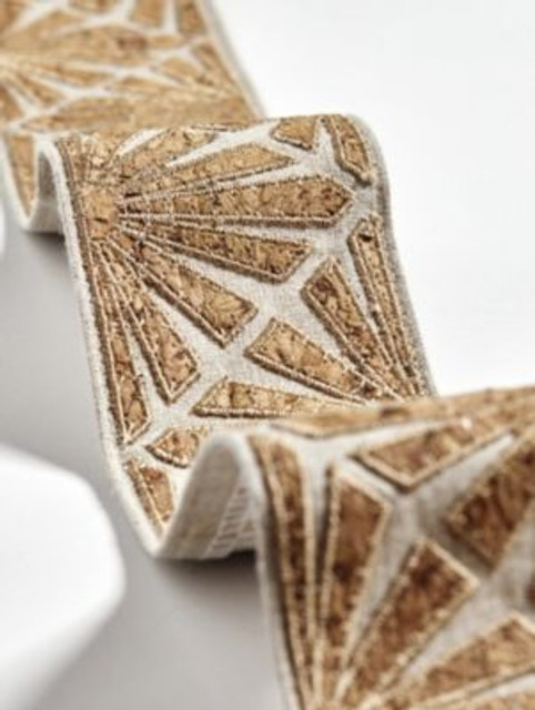 Scalamandre Trim Milan Applique Tape Cork SCT33380003 THE METROPOLITAN MUSEUM OF ART 30% LINEN 30% COTTON 30% CORK 10% VISCOSE INDIA LIGHT DUTY Horizontal: 5.2" and Vertical: 0" 3 - My Fabric Connection - Scalamandre Trim Milan Applique Tape Cork SCT33380003 THE METROPOLITAN MUSEUM OF ART 30% LINEN 30% COTTON 30% CORK 10% VISCOSE INDIA LIGHT DUTY Horizontal: 5.2" and Vertical: 0" 3 - My Fabric Connection -