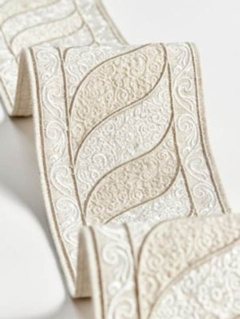 Scalamandre Trim Paisley Embroidered Tape Fawn SCT33400002 THE METROPOLITAN MUSEUM OF ART 40% COTTON 40% LINEN 15% VISCOSE 5% POLYESTER INDIA LIGHT DUTY Horizontal: 2.6" and Vertical: 0" 4 - My Fabric Connection - Scalamandre Trim Paisley Embroidered Tape Fawn SCT33400002 THE METROPOLITAN MUSEUM OF ART 40% COTTON 40% LINEN 15% VISCOSE 5% POLYESTER INDIA LIGHT DUTY Horizontal: 2.6" and Vertical: 0" 4 - My Fabric Connection -