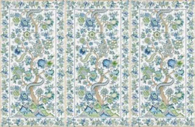Scalamandre Wallpaper Metropolitan Palampore | Mural Aegean SCWP885670002 THE METROPOLITAN MUSEUM OF ART U.S.A. Horizontal: 168" and Vertical: 54" 54 - My Fabric Connection - Scalamandre Wallpaper Metropolitan Palampore | Mural Aegean SCWP885670002 THE METROPOLITAN MUSEUM OF ART U.S.A. Horizontal: 168" and Vertical: 54" 54 - My Fabric Connection -