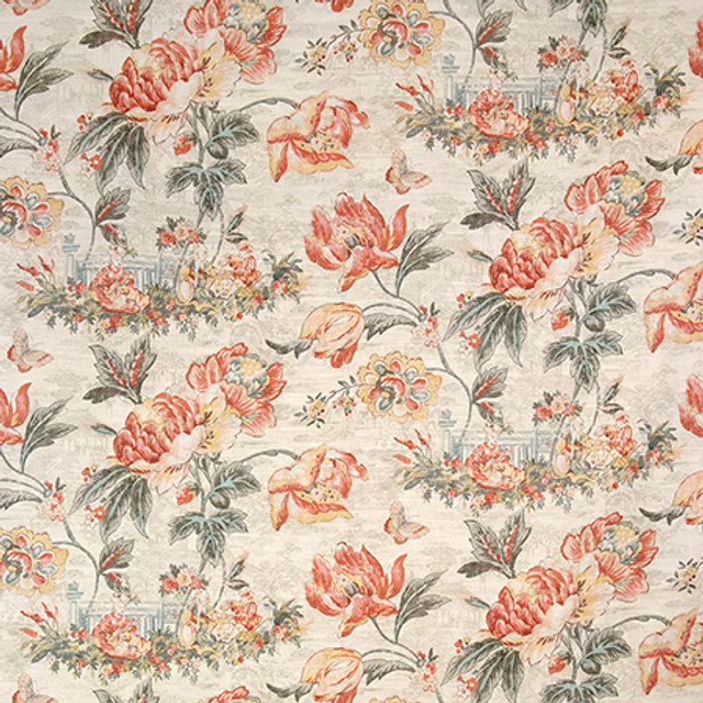 Carole Fabric Sit Together Shell English Garden 75% Cotton, 25% Linen 15,000 Wyzenbeek Double Rubs 25 1/4" V, 27" H HD 54" - My Fabric Connection -