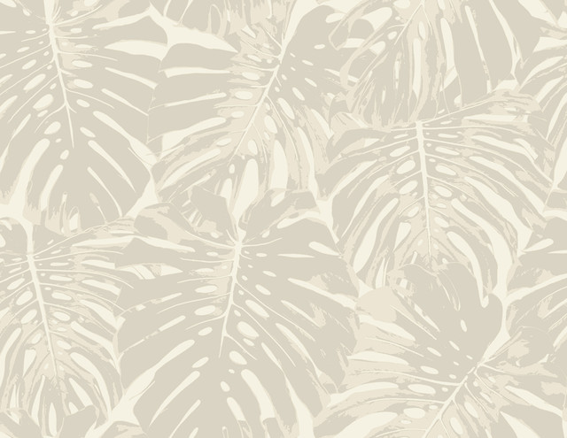 Seabrook Wallpaper Jamaica Tan and Off-White Tortuga  United States 60.75 20.87" 27"  - My Fabric Connection -