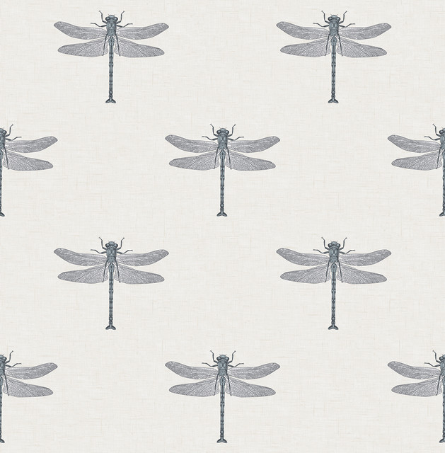 Seabrook Wallpaper Catalina  Off-White, Black, and Metallic Silver Tortuga  United States 56.05 10.4" 20.5"  - My Fabric Connection -