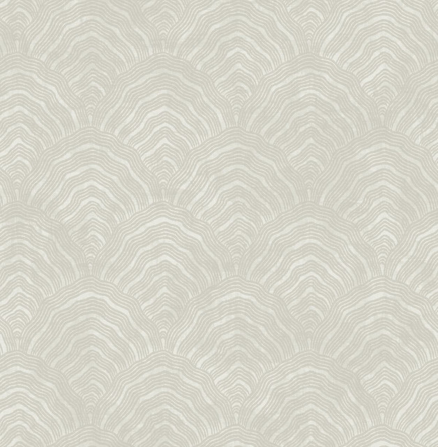 Seabrook Wallpaper Confucius Scallop Linen and Metallic Pearl Koi  United States 56.05 20.87" 20.5"  - My Fabric Connection -