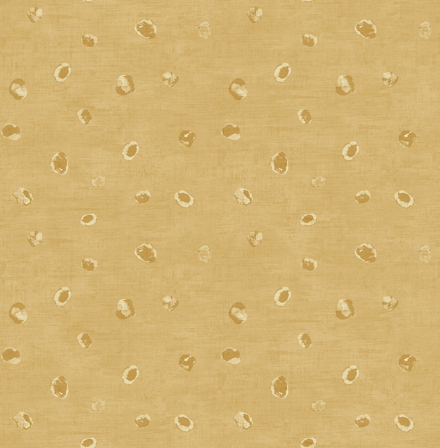 Seabrook Wallpaper Hubble Dots Metallic Gold Avant Garde  United States 56.05 20.87" 20.5"  - My Fabric Connection -
