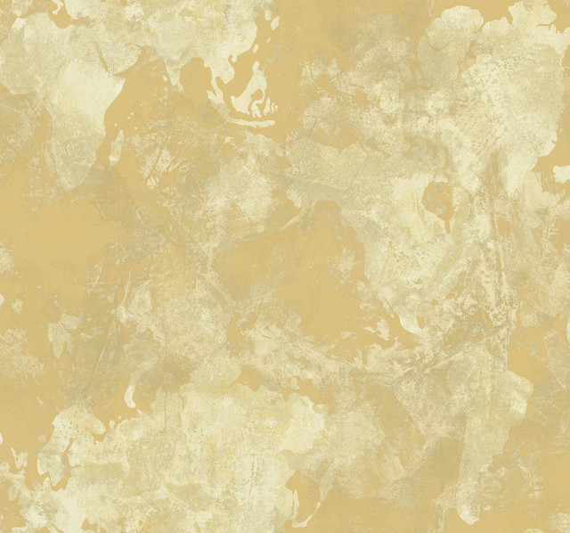 Seabrook Wallpaper Galileo Faux Metallic Gold and Off-White Avant Garde  United States 60.75 25.2" 27"  - My Fabric Connection -