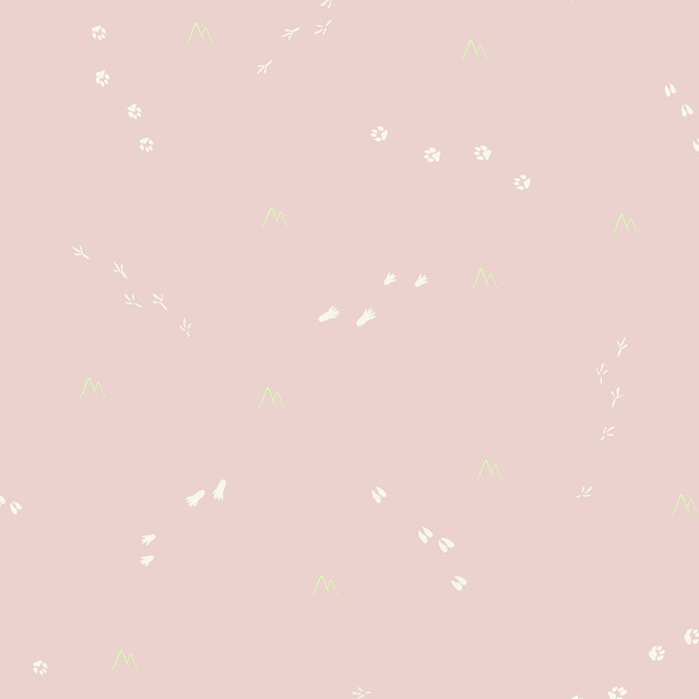 Seabrook Wallpaper Follow the Leader Blush and White Playdate Adventure  United States 56.05 20.87" 20.5"  - My Fabric Connection -