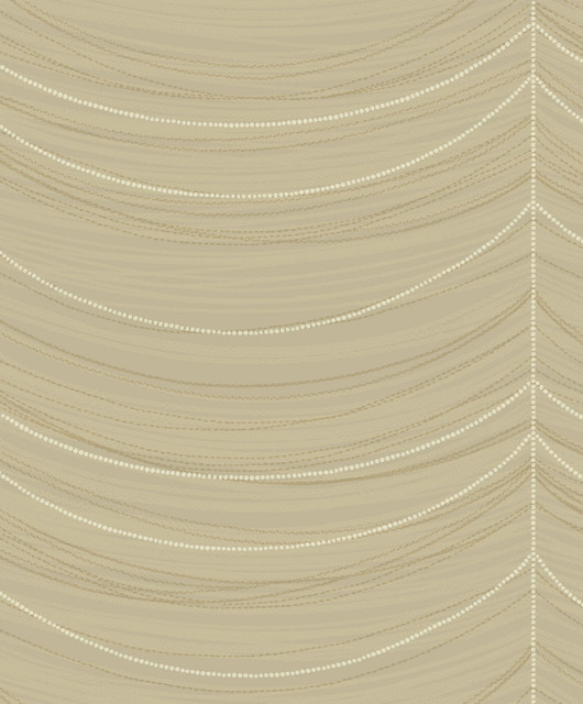 Seabrook Wallpaper Beads Beige, Bronze, and Glitter Aura  Netherlands 56.05 25.2" 20.5"  - My Fabric Connection -