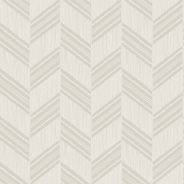 Seabrook Wallpaper Boho Chevron Stripe-Stringcloth Cinder Gray and Ivory Boho Rhapsody  United States 56.05 10.43" 20.5"  - My Fabric Connection -