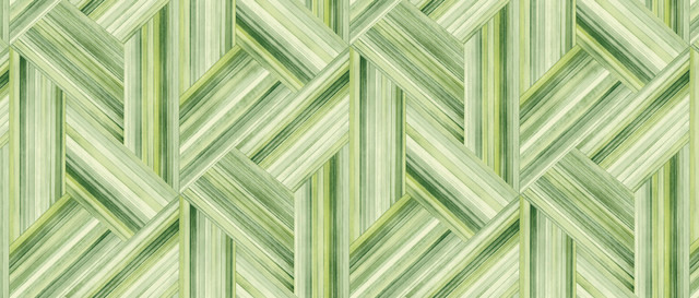 Seabrook Wallpaper Geo Inlay Fabric Chartreuse and Basil Living with Art  United States 13.5 23.62" 3"  - My Fabric Connection -