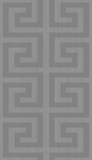 Seabrook Wallpaper Greek Key Metallic Silver & Earl Gray Essential Textures  Netherlands 56.05 9" 20.5"  - My Fabric Connection -