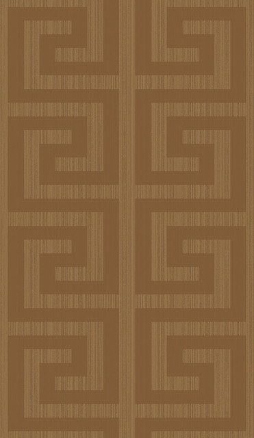 Seabrook Wallpaper Greek Key Metallic Terra Cotta Essential Textures  Netherlands 56.05 9" 20.5"  - My Fabric Connection -