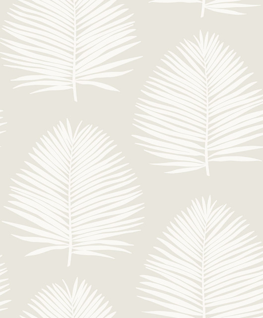 Seabrook Wallpaper Island Palm Alabaster NextWall Peel & Stick  Netherlands 31.35 25.2" 20.9"  - My Fabric Connection -
