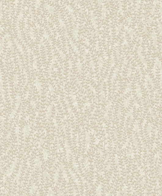 Seabrook Wallpaper Seaweed Beaded Branches Organic Silk White Heron  Netherlands 57.5 25.2" 20.9"  - My Fabric Connection -