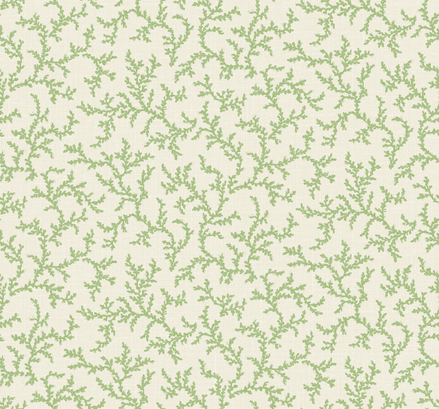 Seabrook Wallpaper Corail Herb French Country  United States 60.75 12.6" 27"  - My Fabric Connection -