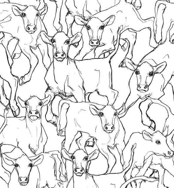 Seabrook Wallpaper Iltavilli Ebony and Cream Marimekko Vol. 5  Italy 75.5 28.3" 27.5"  - My Fabric Connection -