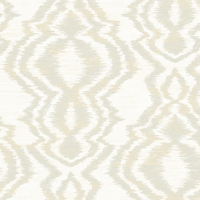 Seabrook Wallpaper Moirella Taupe West Boulevard Collection  United States 60.75 27" 27"  - My Fabric Connection -