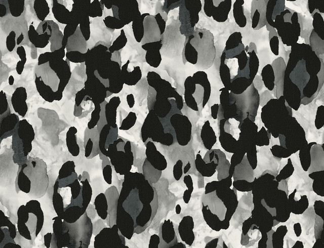 Seabrook Wallpaper Leopard Print Anchored Grey Harry & Grace Peel and Stick  United States 40.5 20.87" 27"  - My Fabric Connection -