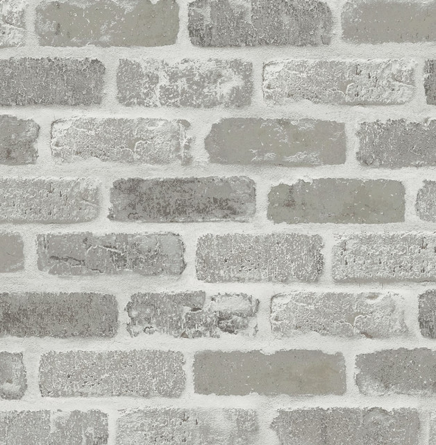 Seabrook Wallpaper Washed Brick Pumice Stone NextWall Peel & Stick  United States 30.75 20.87" 20.5"  - My Fabric Connection -