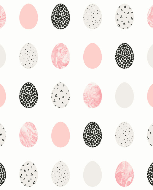 Seabrook Wallpaper Mod Eggs Pink & Black NextWall Peel & Stick  United States 30.75 25.2" 20.5"  - My Fabric Connection -